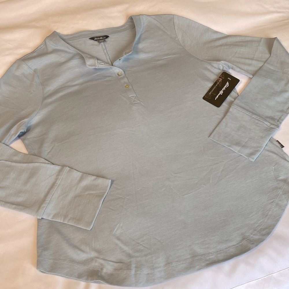 NWT Eddie Bauer Long Sleeve Henley Shirt - Picture 14 of 16
